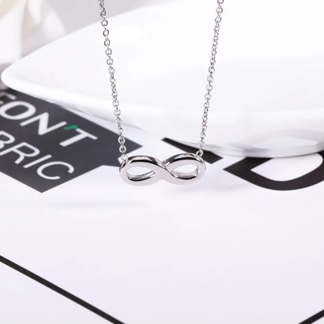 Women Fashion Jewelry Stainless Steel 8 Shape Necklace for Gift