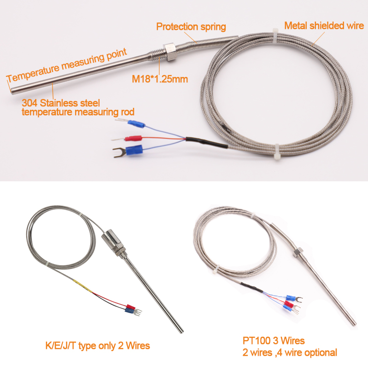 industry cheap price 3 wire rtd thermocouple sensor temperature pt100