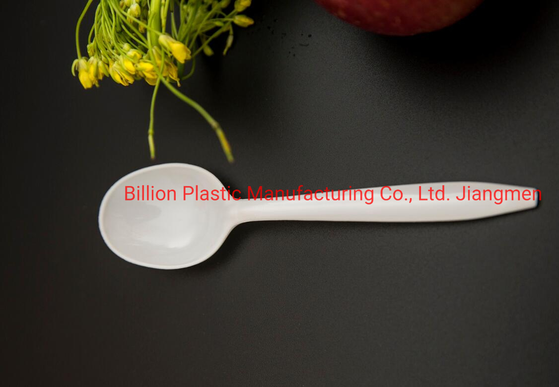 Hygienic Food Grade PP White Standard Size Disposable Spoon