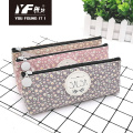 Popular simple color embroidery partysu pu pencil case