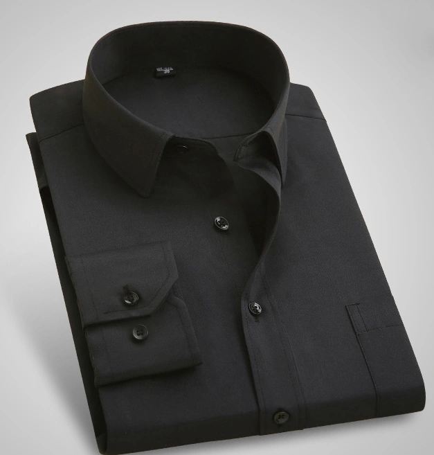 Mens Dress Shirt Slim Fit Long Sleeves Elastic Bamboo Fiber Button-Down Shirts