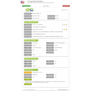 Machines Tools Of Heading U.S. Import Bill of Lading Data