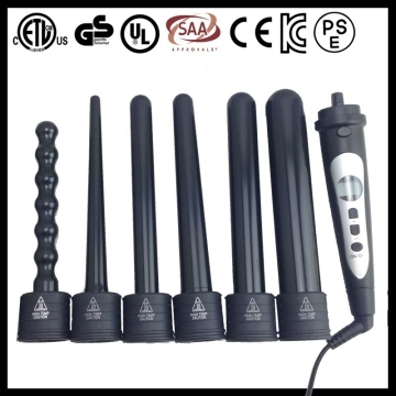 6 in 1 curling wands tourmaline ceramic hair curler wand                        
                                                Quality Choice