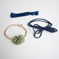Exquisite Flower Bowknot Three-Piece Knot Elastic Wide Hair Rope