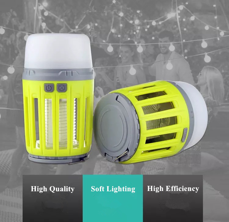 Penggunaan Harian Rumah dan Tongkol Luar Ruang+4*UV Waterproof Bug Zapper USB USB Rechargeable Mosquito Killer Lamp