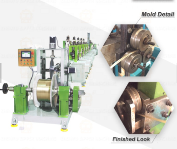 Long chain metal zipper making machine