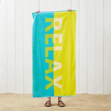 custom sublimation printed cotton sand free beach towel