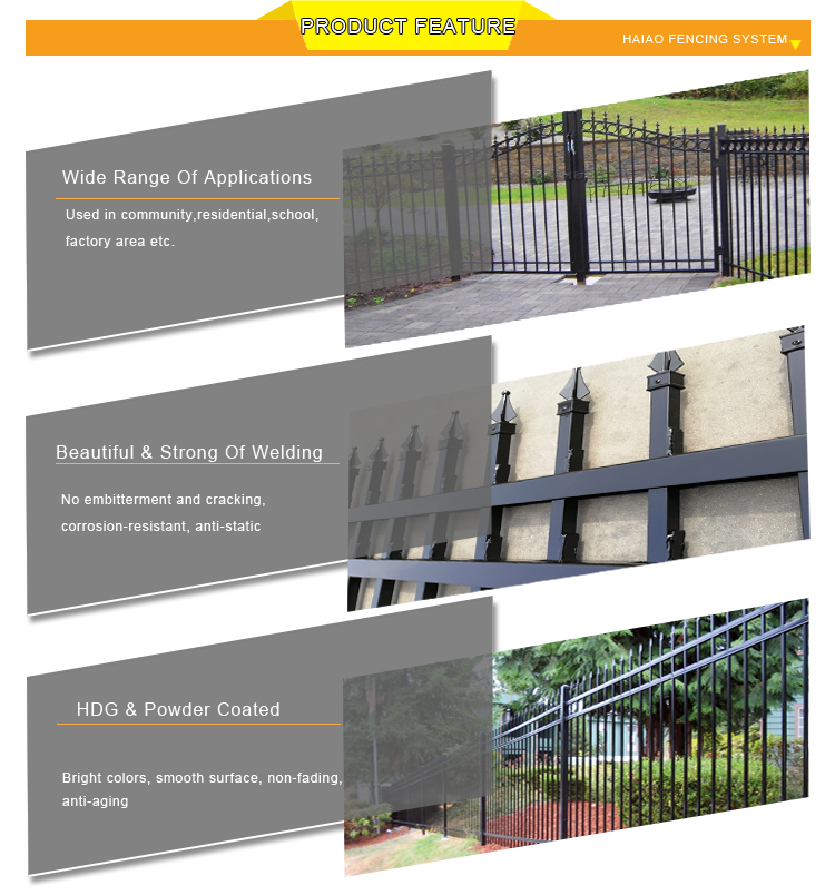 Direct factory custom cast iron home tubular arch gate design in india