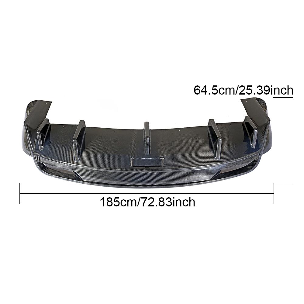 RZ Style Carbon Fiber Rear Bumper Diffuser Lip for Tesla Model X 75D 90D P90D 100D P100D 16-18
