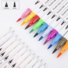 12 Colors Dual Tip Fineliner Marker Set for Office, School, and Art