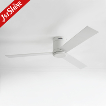 Modern Designer White MDF Flush Mount Ceiling Fan with Remote Control