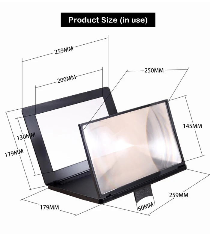 F005 3D Video Smartphone Screen Enlarger Phone Stand Magnifier