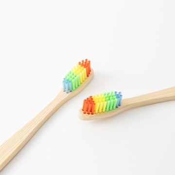 Rainbow Plastic-Free Bamboo Toothbrushes