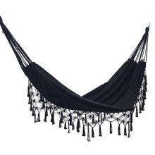 Custom LOGO Courtyard Canvas Macrame Hammock Chair