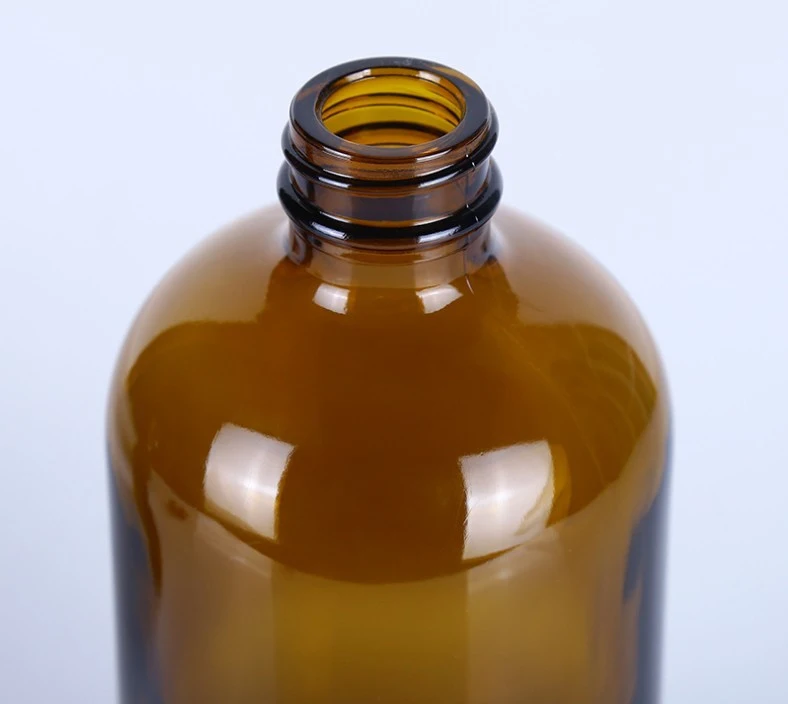 Amber Blue Transparent Boston Glass Bottle 500ml 300ml with Dispenser Pump Spray Screw Caps