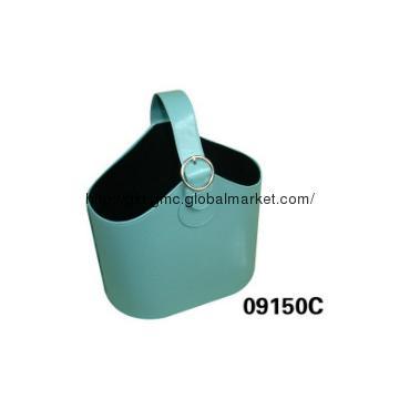 faux leather storage gift basket