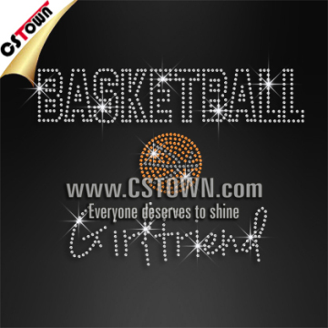 Basketball Girlfriend Rhinestone Custom Design Hotfix Transfers