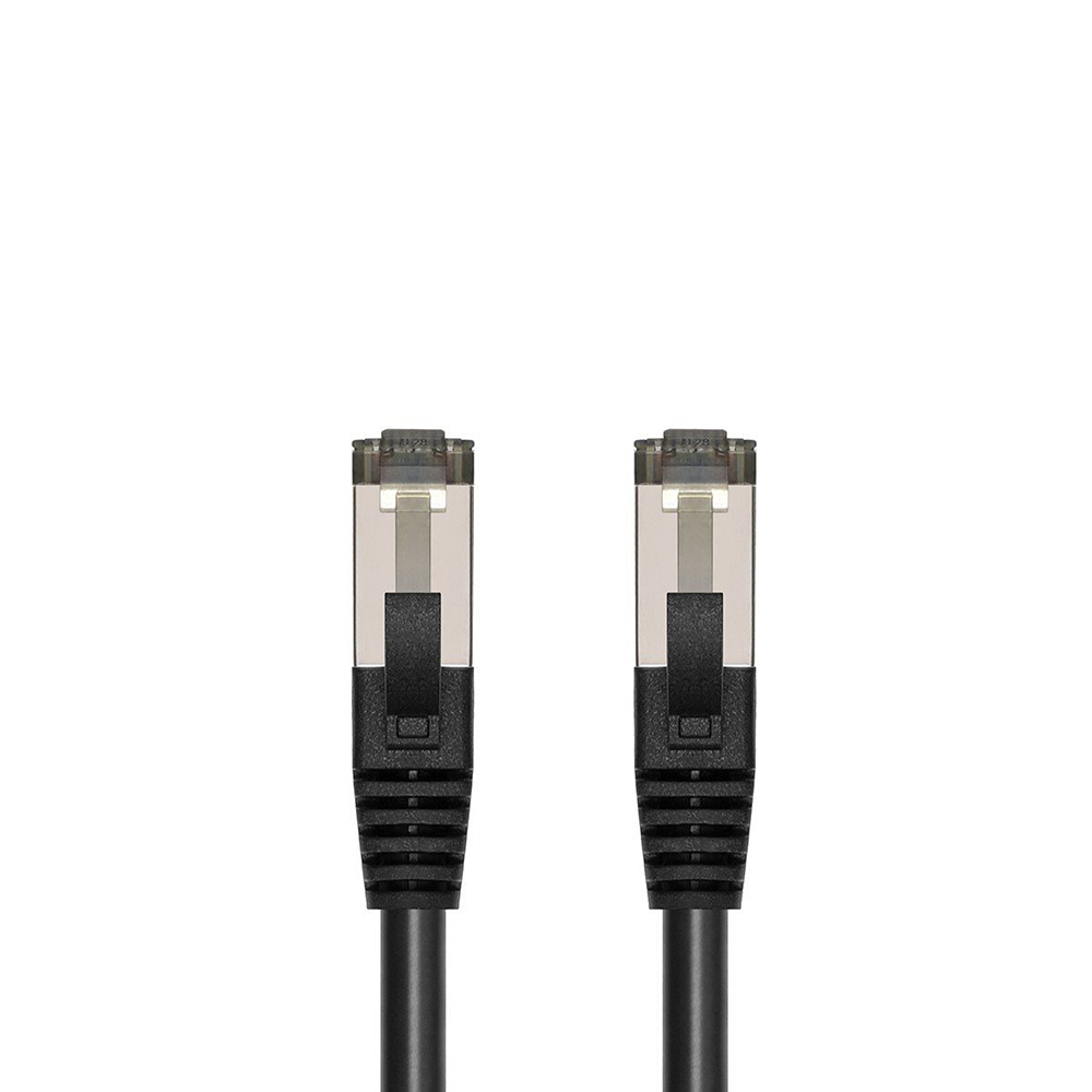 Black Double-Shielded Cat8 Patch Cable