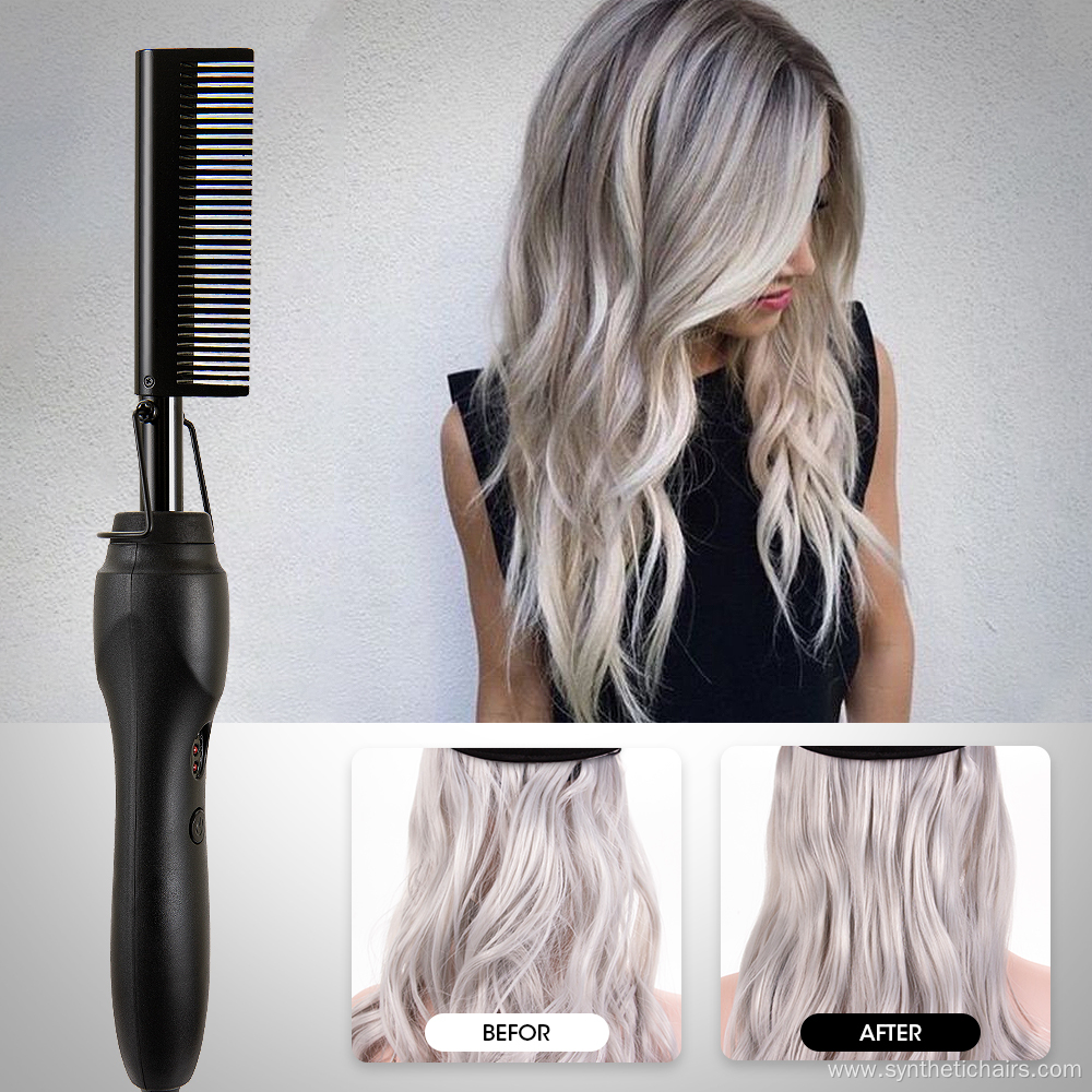 Electric Hair Straightener Copper Hot Comb For Women