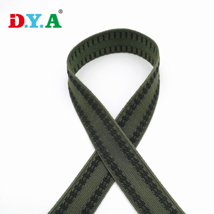 High Durable silicone non slip gripper elastic 30 mm green gripper elastic for clothing