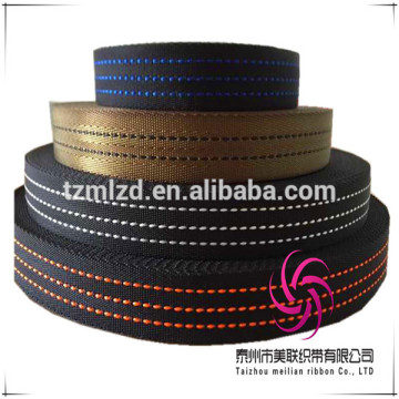 2 inch two colors custom seatbelt strap webbing for bags