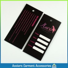 China factory direct customized black card paper hang tags for clothing