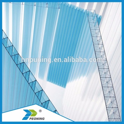 Transparent PC Polycarbonate Plastic Hollow Roofing Sheets ten years quality