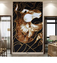 Hot sale tile and building material glass bathroom tile pictures art mosaic mural