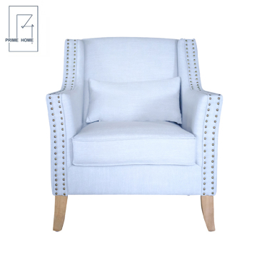 Wholesale Club Chair Hamptons Style Duck Egg Blue Fabric