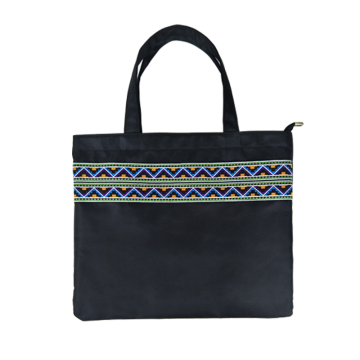 Ethnic Embroidered A4 Document Folder Bag