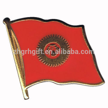 Metal national country kyrgyzstan flag pin