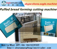 Puffed extruded dried bread biscuit pan cutting making machine processing machinery line