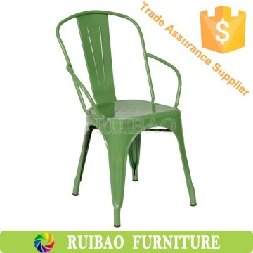 Designer Modern Metal Chair in Green Marais Chair