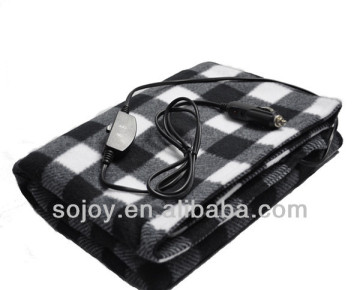 12V Plaid Electric Blanket for Automobile