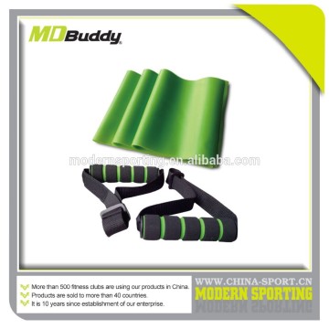 Heated rubber latex resistance band stretch with handle