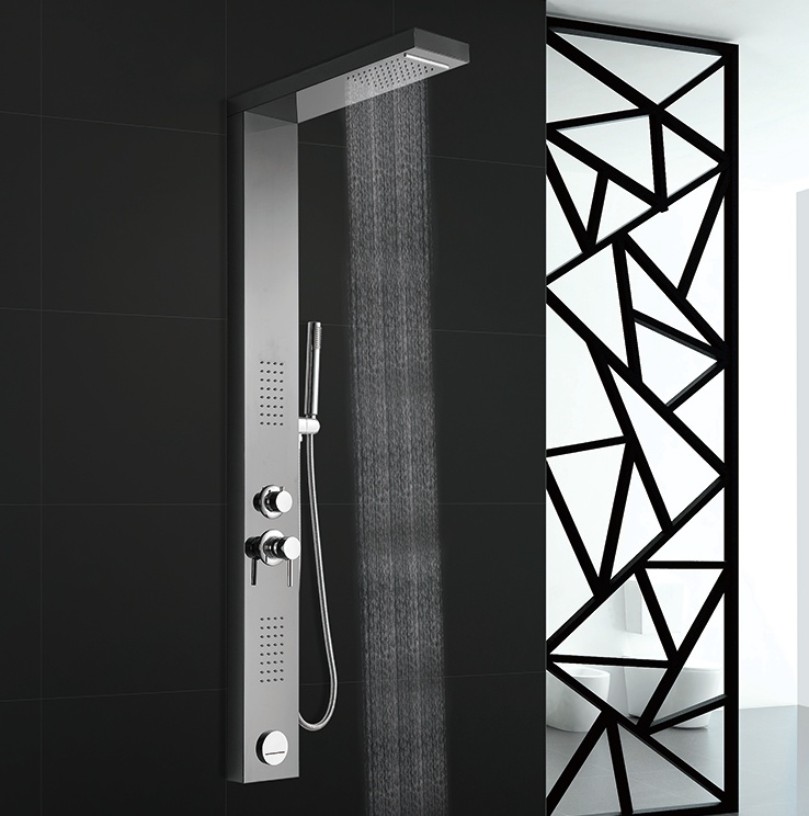YL-5606 Four Functions Shower Column Rainfall Bathroom Accessory Stainless Steel Shower panel