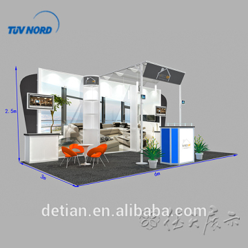 aluminium profile exhibition booth 10x20 booth space with funitrues