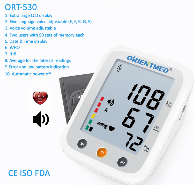 ORIENTMED-530-Details-of-blodtrycks monitor ORIENTMED-530-Details-of-blood-pressure-monitor