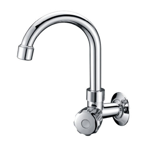 Nickel Brushed Swan-shape single-handle kitchen sink faucet