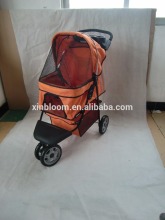 2015 pet prams with 3 point canopy with game entrance window,with good designs 4 wheels keep your pet safe and comfortable