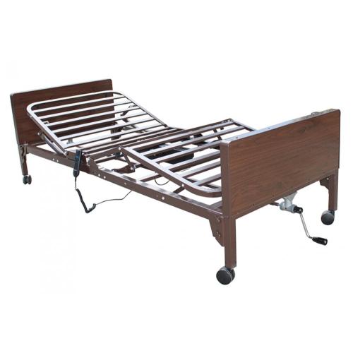 Semi-electric hospital bed for easy to turn