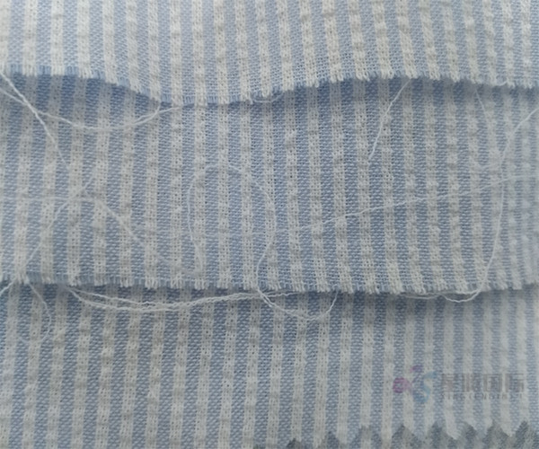 Blue Seersucker Fabric