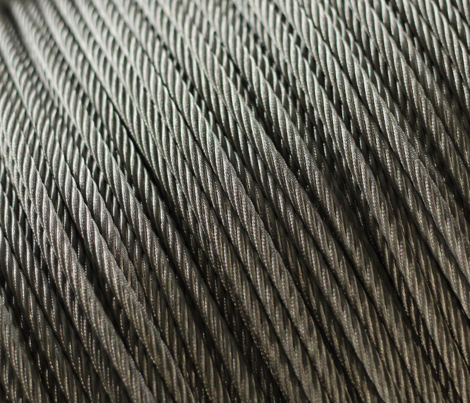 ROPE 6X19 / 37 CORDE DE VIEUX en acier inoxydable 7/8 pouces 304