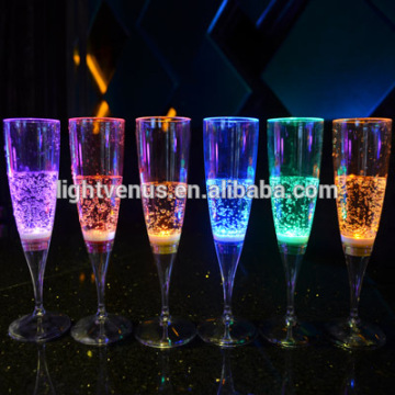 Party favor round bottom drinks glass with led light