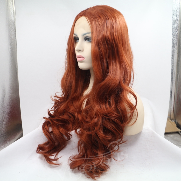 Vigorous mono long premium high quality straight wholesale black women synthetic hair wigs with lace front