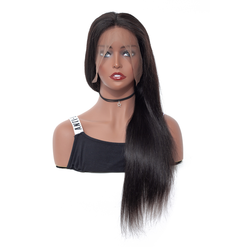 Grade 10A Wholesale Natural 150% Density Brazilian Raw Virgin Human Hair Silk Base Straight Full Lace Wig