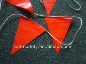 Red plastic flags PVC safety warning flag