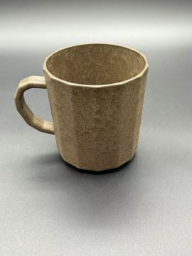 Fully degradable coffee grounds mug