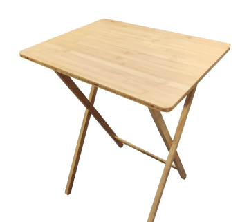 Bamboo Foldable Table, TV Dinner Folding Table for Small Space Eating