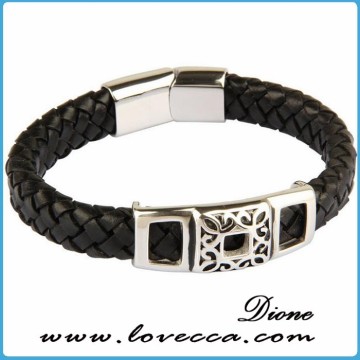 Fashion leather bracelet/Durable Leather Bracelet/rope magnetic bracelet